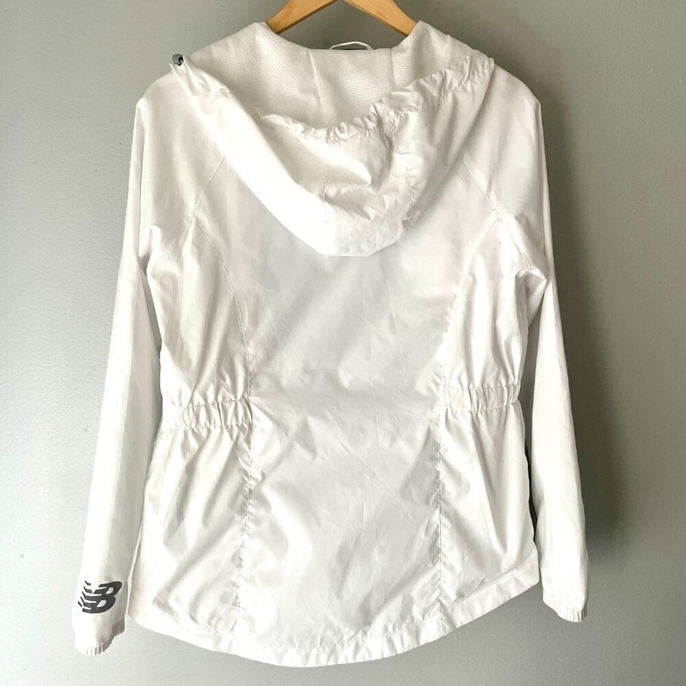 New Balance White Windbreaker Jacket Size M - Picture 5 of 6